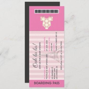 Pink Paris Boarding Pass