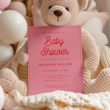 Pink Retro vintage script