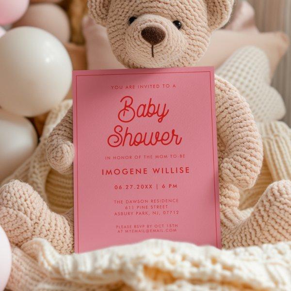 Pink Retro vintage script