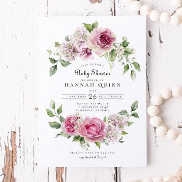 Pink Rose Hydrangea Floral Arch Girl