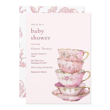 Pink Time for Tea Baby Shower