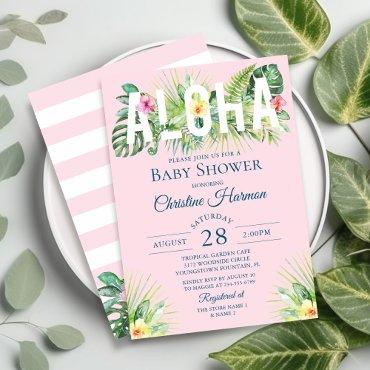 Pink Tropical Floral Aloha Girl