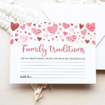 Pink Valentine Family Traditions Baby Shower Game