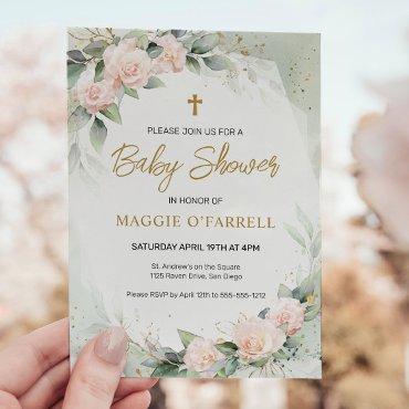Pink Watercolor Flowers Religious