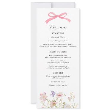 Pink Wildflower Bow