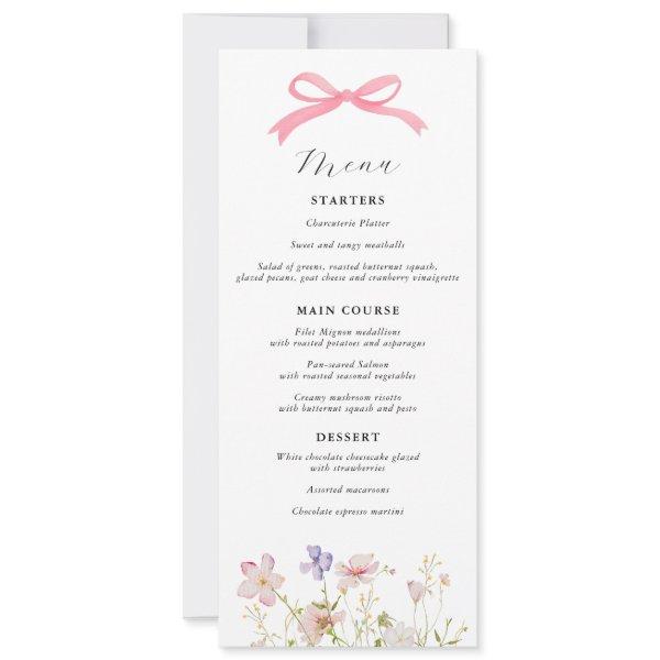 Pink Wildflower Bow