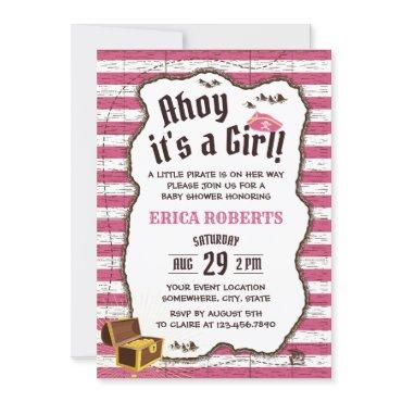 Pirate Girl Pink Stripes Adventure Map