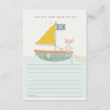 Pirate Mouse Sailboat Advice For Mum Baby Shower Enclosure Card
