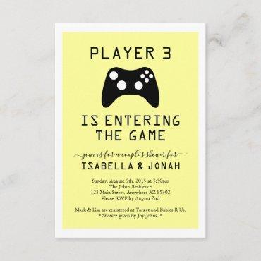 Player 3 Video Game Baby Couple Shower