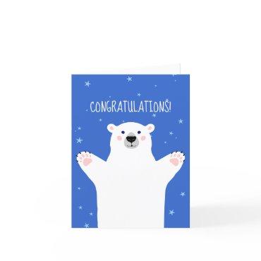 Polar Bear New Baby Congratulations Cards