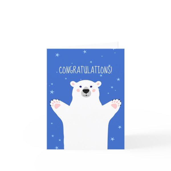 Polar Bear New Baby Congratulations Cards