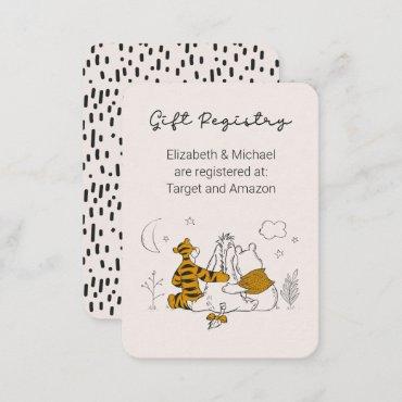 Pooh, Eeyore & Tigger | Baby Shower Gift Registry Enclosure Card