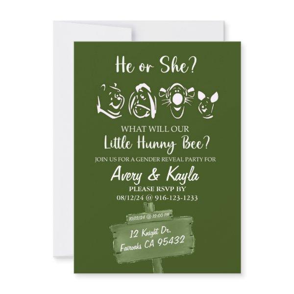 POOH & FRIENDS GENDER REVEAL INVITE