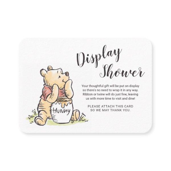Pooh & Friends Watercolor Baby Shower No Wrap Place Card