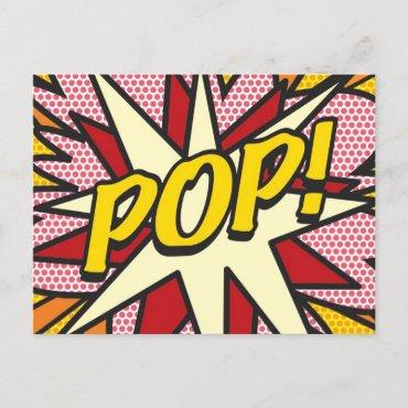 POP Your Message Speech Bubble Fun Retro Announcement Postcard