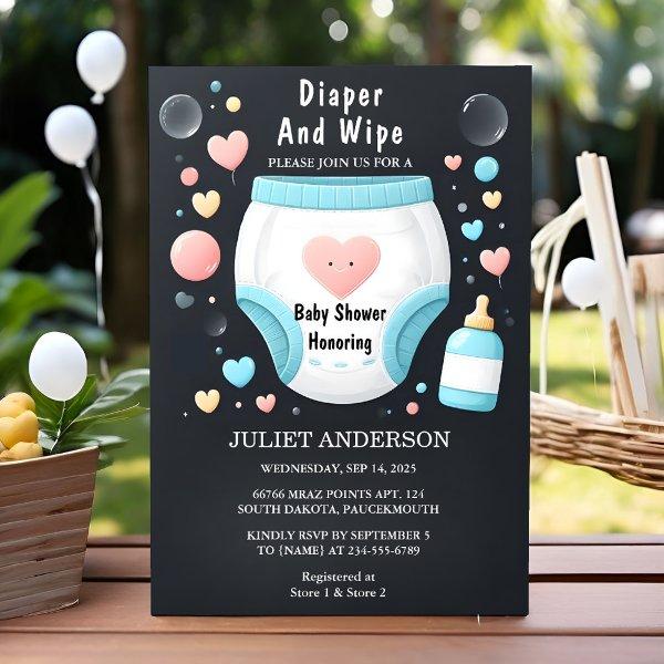 Post Dad Pink Blue Diaper And Wipe