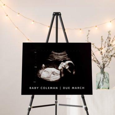 Pregnancy Announcement Baby Shower Sonogram Sign