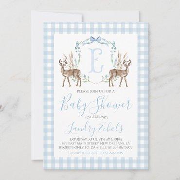 Preppy Southern Blue Boy Deer Hunter