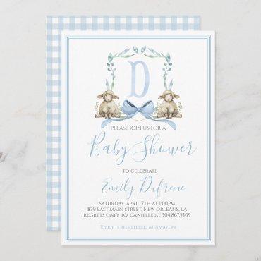 Preppy Southern Blue Boy Lamb