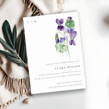 Pretty Monogram Violet Floral Bunch