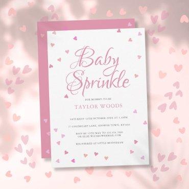 Pretty Pink Love Hearts Baby Sprinkle Shower