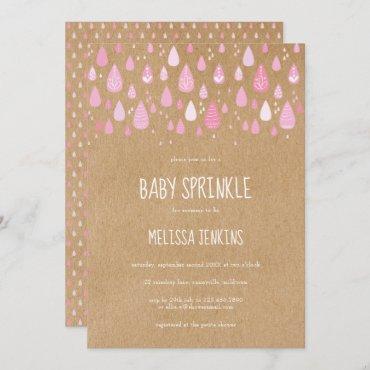 Pretty Pink Raindrops Baby Sprinkle / Shower Boho