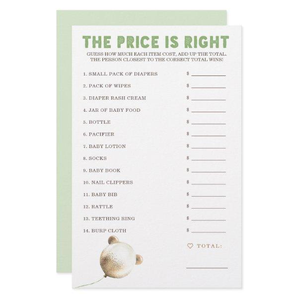 Price is Right Baby Shower Game