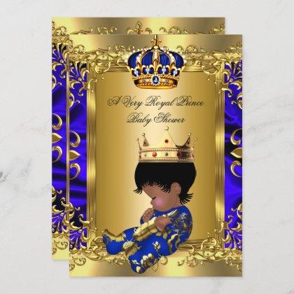 Prince Royal Blue Boy Baby Shower Regal Gold
