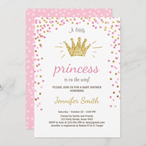 Princess  Pink Gold Glitter
