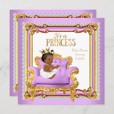 Princess Baby Shower Lilac Pink Gold Chair Ethnic