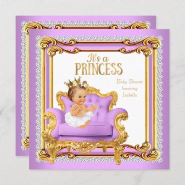 Princess Baby Shower Lilac Pink Gold Chair