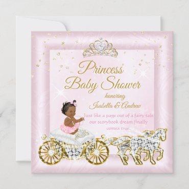 Princess Baby Shower Tiara Pink Carriage Ethnic