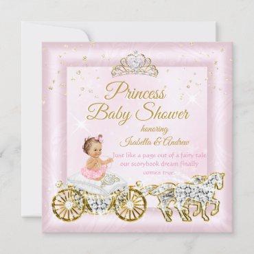 Princess Baby Shower Tiara Pink Carriage