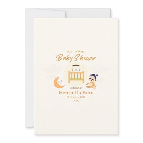 Printable Envelope Cute Baby Shower Card