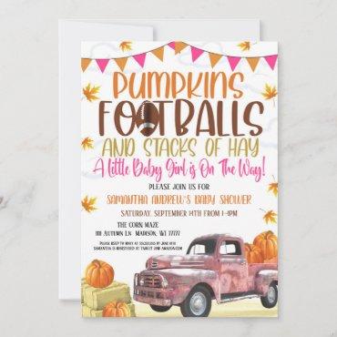 Pumpkin and Footballs Girl