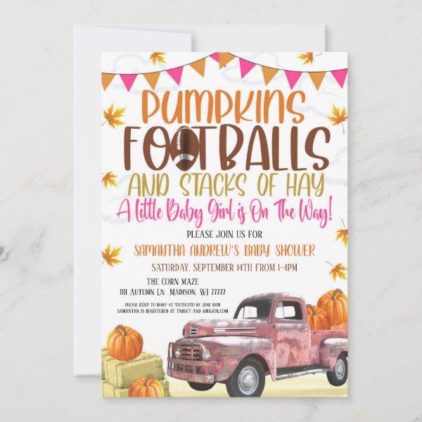 Pumpkin and Footballs Girl
