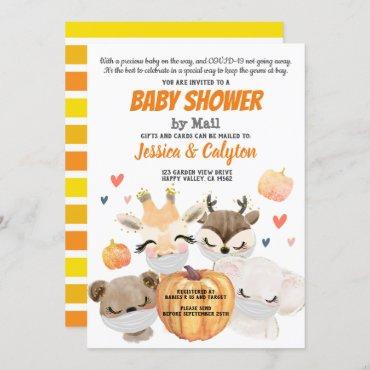 Pumpkin Baby Shower By Mail Woodland Animal Invitation