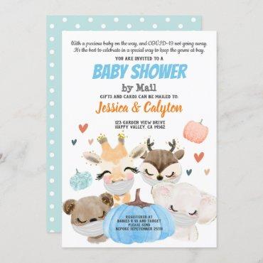 Pumpkin Boy Baby Shower By Mail Woodland Animal Invitation