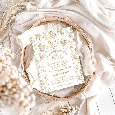 Pumpkin Fall Gold Whimsical Floral