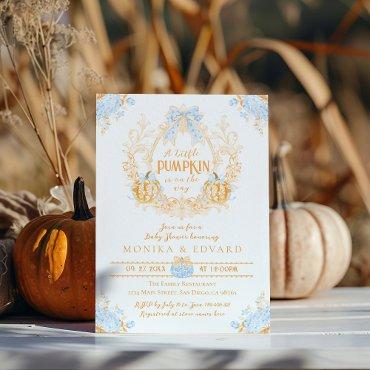 Pumpkin Toile Crest Elegant Boy