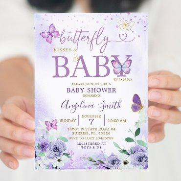 Purple Butterfly Kisses and Baby Wishes
