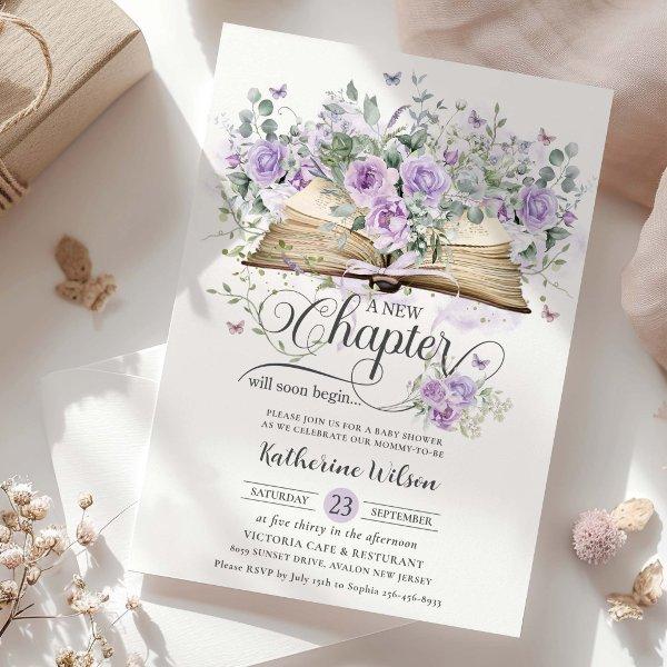 Purple Lilac Floral Book New Chapter