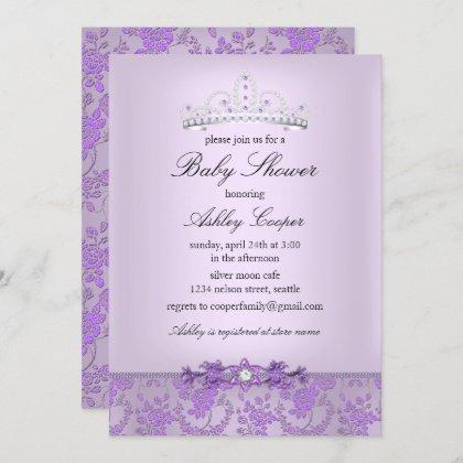 Purple Princess Baby Shower Tiara