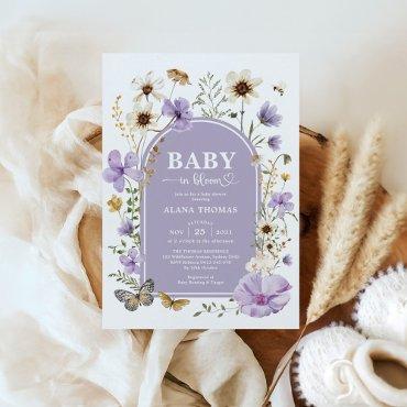 Purple Wildflower Garden Baby in Bloom Shower