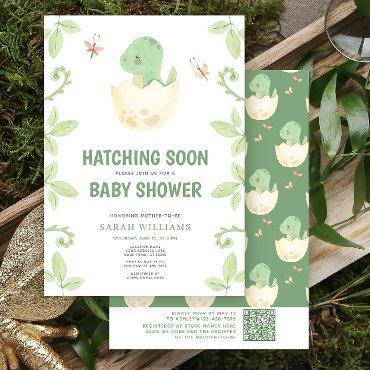 QR Code Cute Dinosaur Hatching Soon