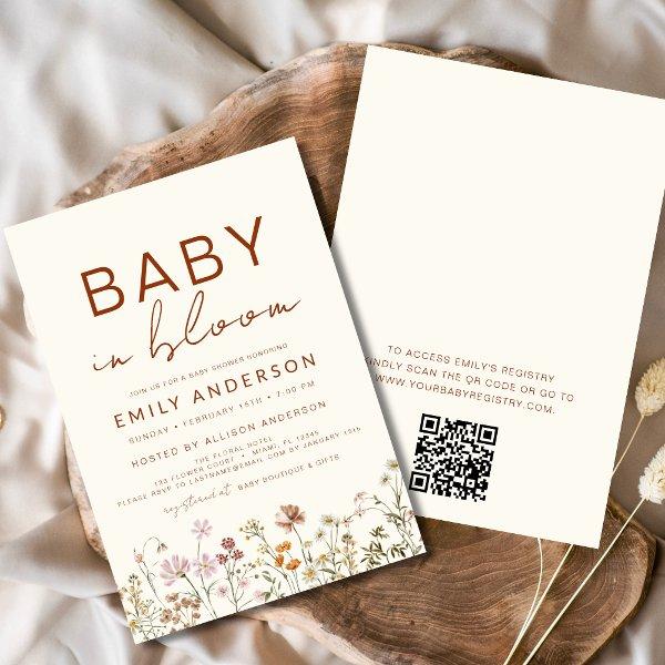QR Code Wildflower Baby in Bloom