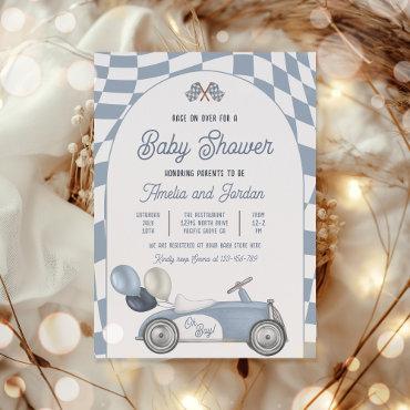 Race Car Baby Shower Boy Blue Race Car Shower