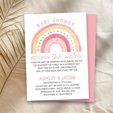 Rainbow Baby Shower Across the Miles Girls Pink