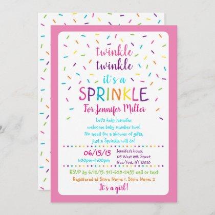 Rainbow Baby Sprinkle Invitation