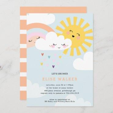 Rainbow Sprinkles Baby Shower Invitation